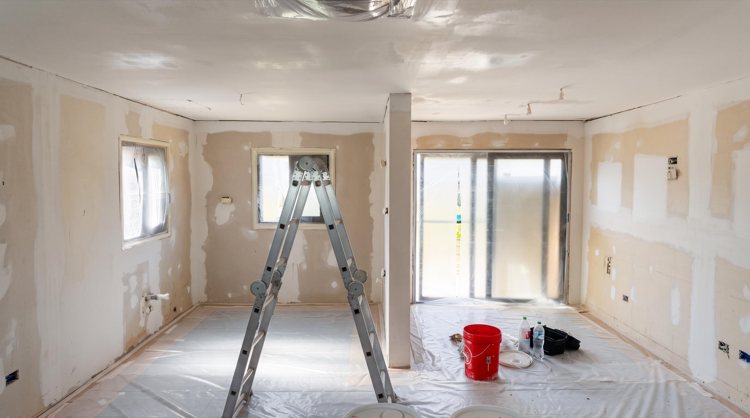 Espacio en plena obra, antes de las terminaciones